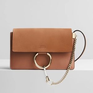 Chloe Faye small shoulder bag - suede calfskin